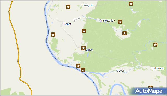 mapa Rąpice, Rąpice na mapie Targeo