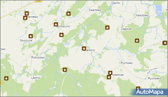 mapa Rarwino gmina Białogard, Rarwino gmina Białogard na mapie Targeo