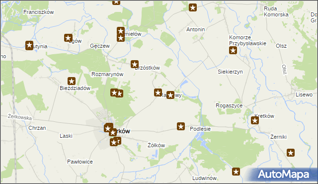 mapa Raszewy gmina Żerków, Raszewy gmina Żerków na mapie Targeo