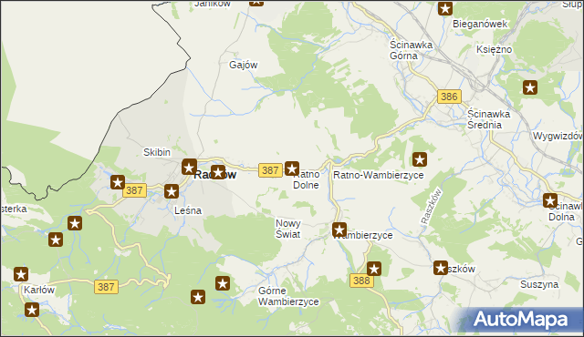 mapa Ratno Dolne, Ratno Dolne na mapie Targeo