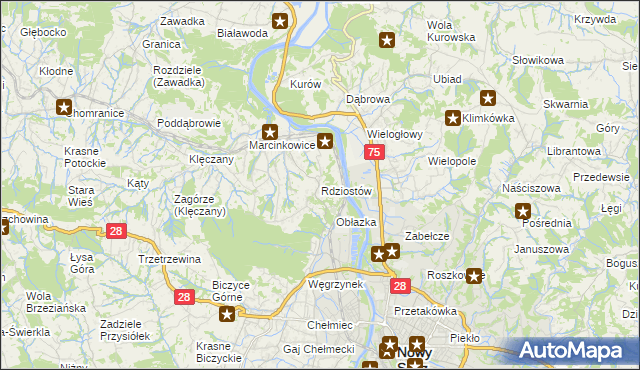 mapa Rdziostów, Rdziostów na mapie Targeo