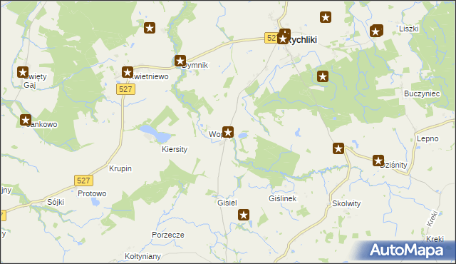 mapa Rejsyty, Rejsyty na mapie Targeo