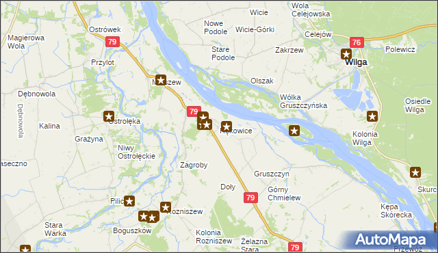 mapa Rękowice, Rękowice na mapie Targeo