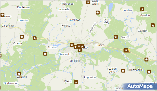 mapa Resko, Resko na mapie Targeo