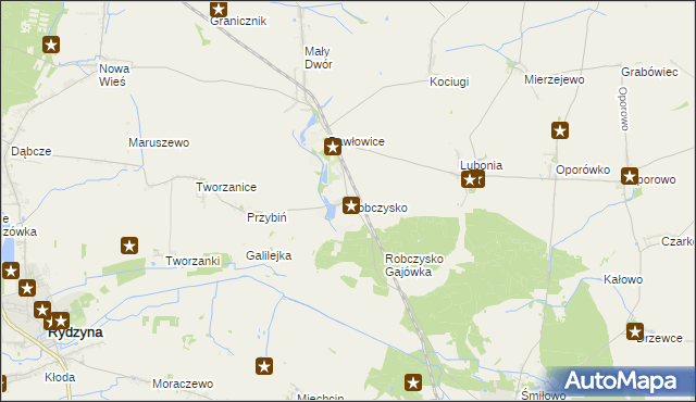 mapa Robczysko, Robczysko na mapie Targeo