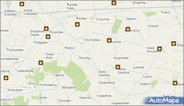mapa Rochówek, Rochówek na mapie Targeo