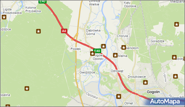 mapa Rogów Opolski, Rogów Opolski na mapie Targeo