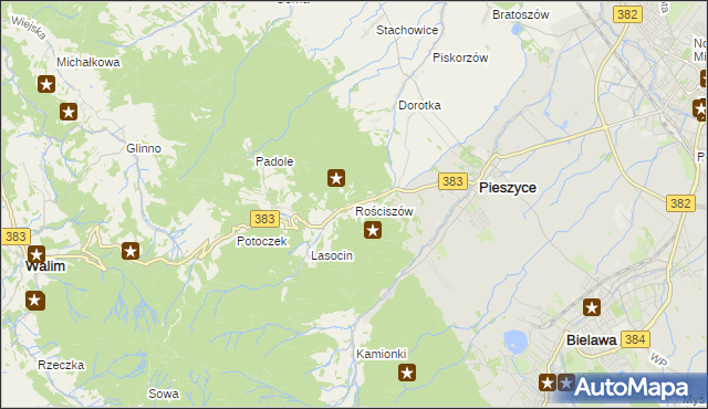 mapa Rościszów, Rościszów na mapie Targeo