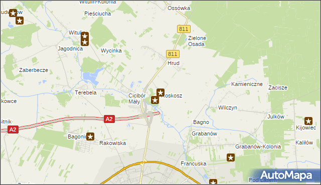 mapa Roskosz, Roskosz na mapie Targeo