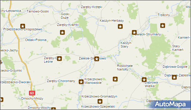 mapa Rosochate Kościelne, Rosochate Kościelne na mapie Targeo