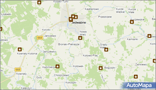 mapa Rostki gmina Jedwabne, Rostki gmina Jedwabne na mapie Targeo
