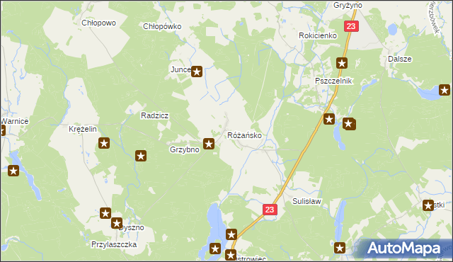 mapa Różańsko, Różańsko na mapie Targeo