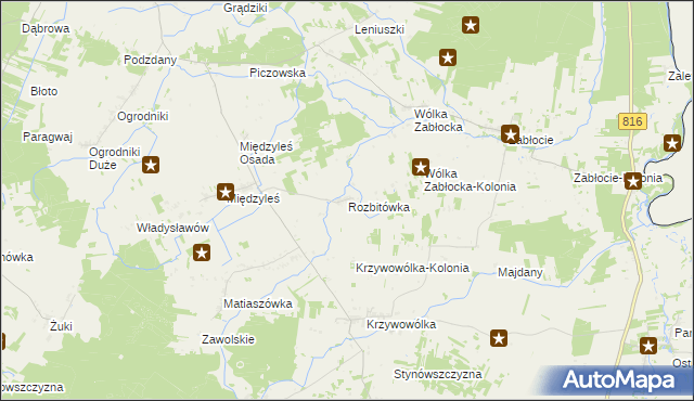 mapa Rozbitówka, Rozbitówka na mapie Targeo