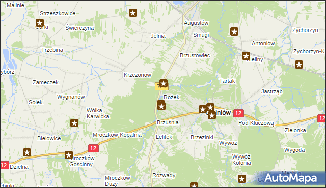 mapa Rożek, Rożek na mapie Targeo