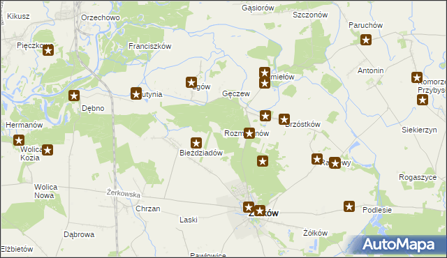 mapa Rozmarynów, Rozmarynów na mapie Targeo