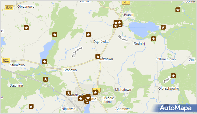 mapa Różnowo gmina Susz, Różnowo gmina Susz na mapie Targeo