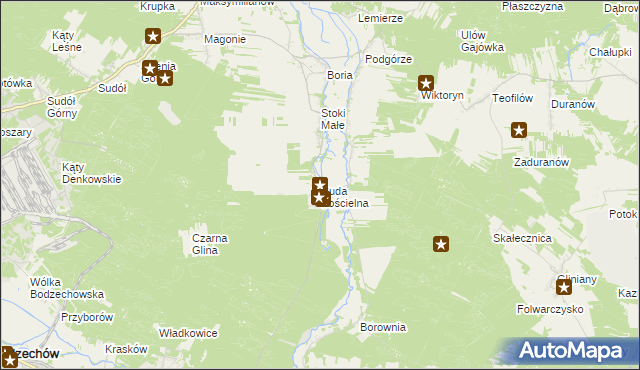 mapa Ruda Kościelna, Ruda Kościelna na mapie Targeo