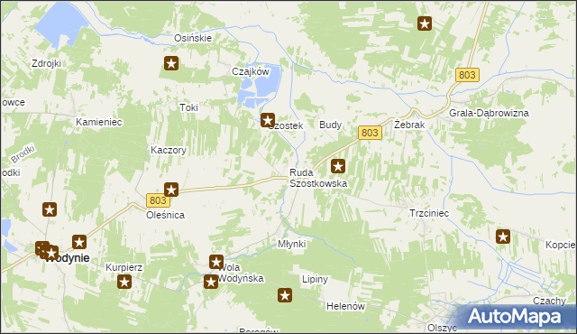 mapa Ruda Szostkowska, Ruda Szostkowska na mapie Targeo