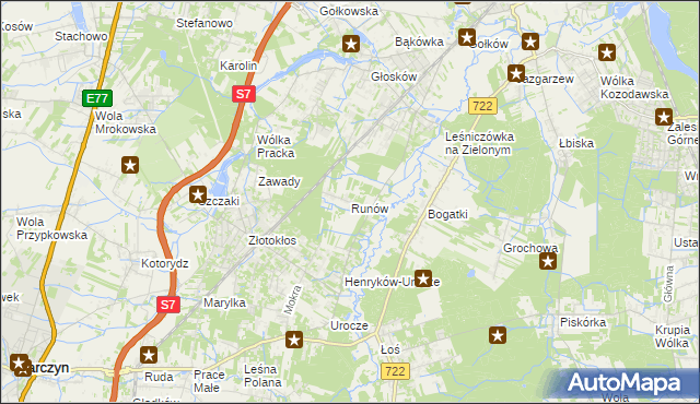 mapa Runów, Runów na mapie Targeo