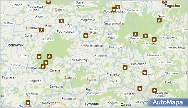 mapa Rupniów, Rupniów na mapie Targeo