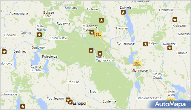 mapa Rutka Pachuckich, Rutka Pachuckich na mapie Targeo