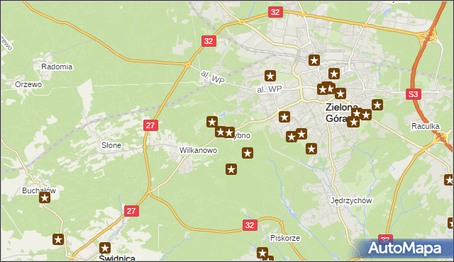 mapa Rybno gmina Świdnica, Rybno gmina Świdnica na mapie Targeo