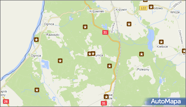 mapa Rynica, Rynica na mapie Targeo