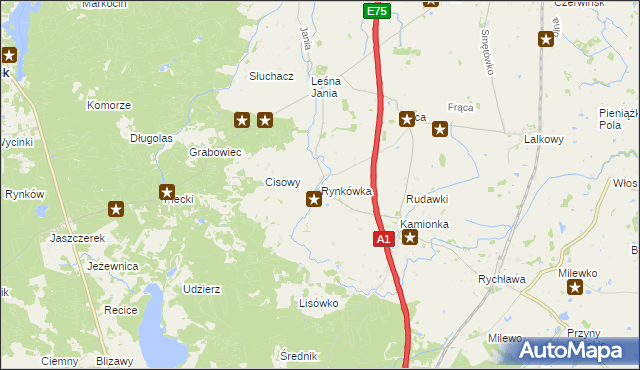 mapa Rynkówka, Rynkówka na mapie Targeo