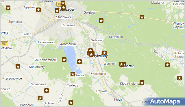 mapa Rytwiany, Rytwiany na mapie Targeo