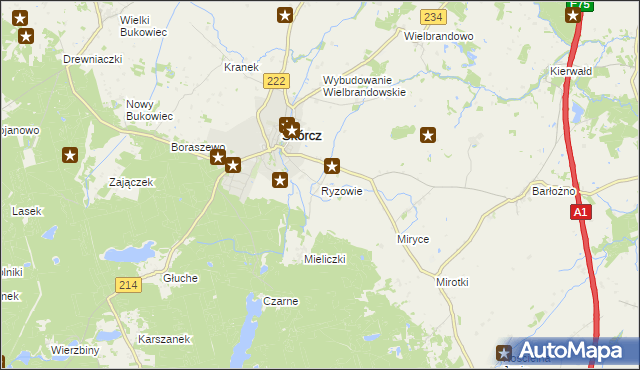 mapa Ryzowie, Ryzowie na mapie Targeo