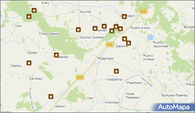mapa Rzęgnowo, Rzęgnowo na mapie Targeo
