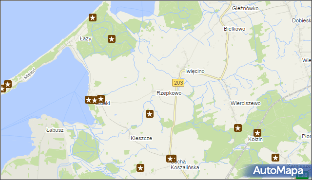 mapa Rzepkowo, Rzepkowo na mapie Targeo