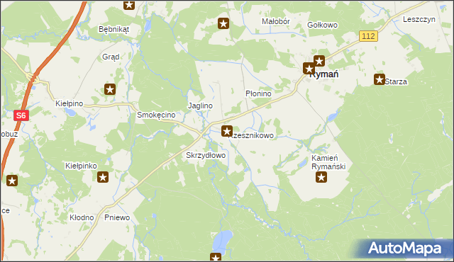 mapa Rzesznikowo, Rzesznikowo na mapie Targeo