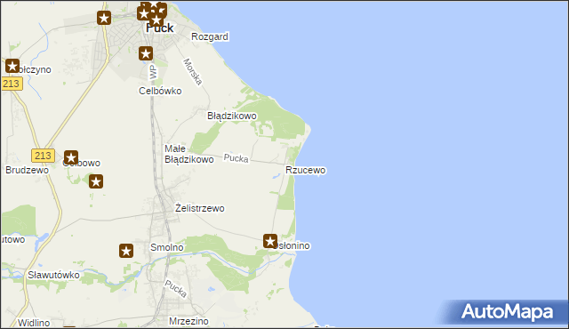 mapa Rzucewo, Rzucewo na mapie Targeo