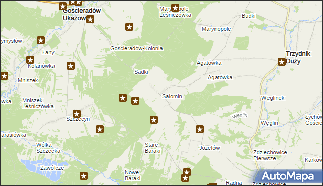 mapa Salomin, Salomin na mapie Targeo