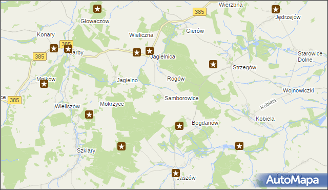 mapa Samborowice gmina Przeworno, Samborowice gmina Przeworno na mapie Targeo