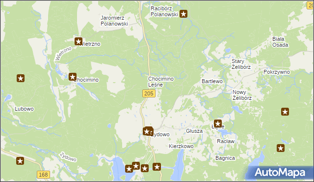 mapa Samostrzel gmina Polanów, Samostrzel gmina Polanów na mapie Targeo