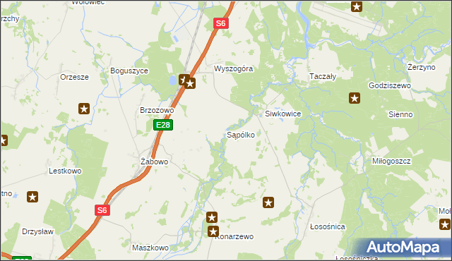 mapa Sąpólko, Sąpólko na mapie Targeo