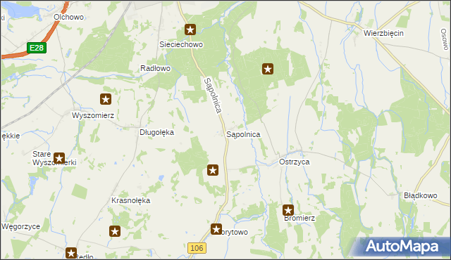 mapa Sąpolnica, Sąpolnica na mapie Targeo