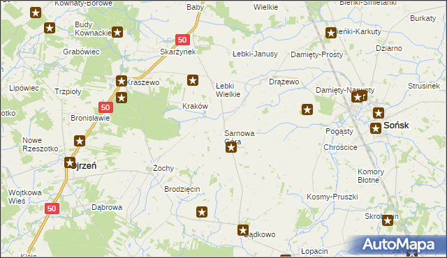 mapa Sarnowa Góra, Sarnowa Góra na mapie Targeo