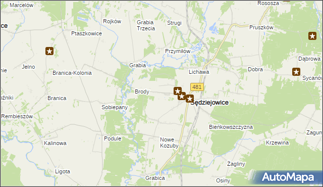 mapa Sędziejowice-Kolonia, Sędziejowice-Kolonia na mapie Targeo