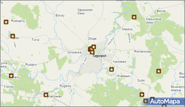 mapa Sępopol, Sępopol na mapie Targeo