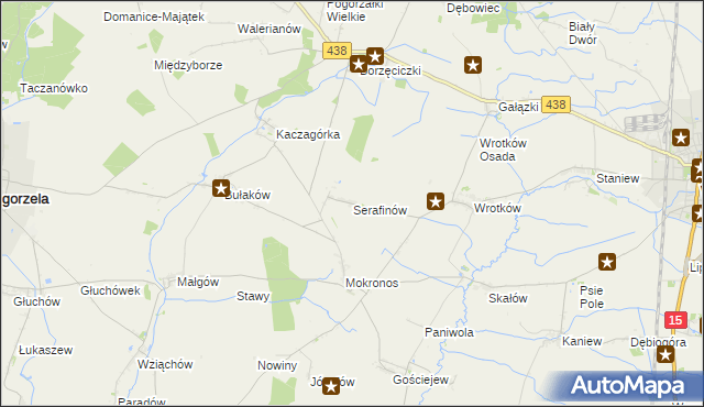 mapa Serafinów, Serafinów na mapie Targeo