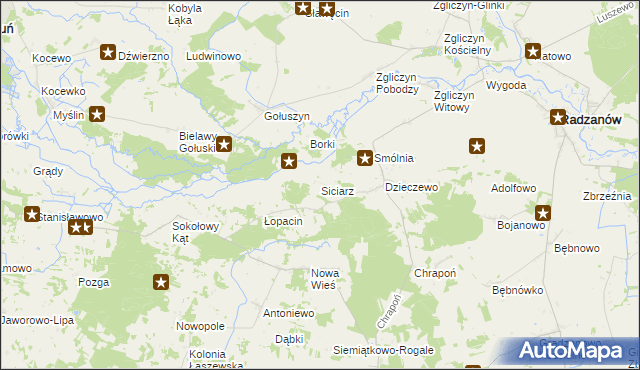 mapa Siciarz, Siciarz na mapie Targeo