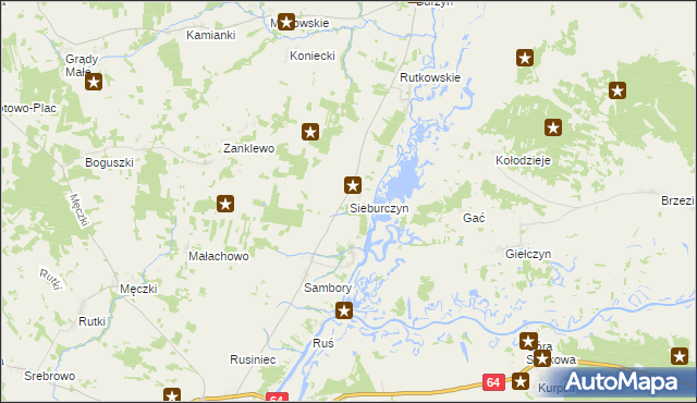 mapa Sieburczyn, Sieburczyn na mapie Targeo