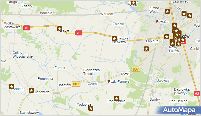 mapa Sięciaszka Druga, Sięciaszka Druga na mapie Targeo