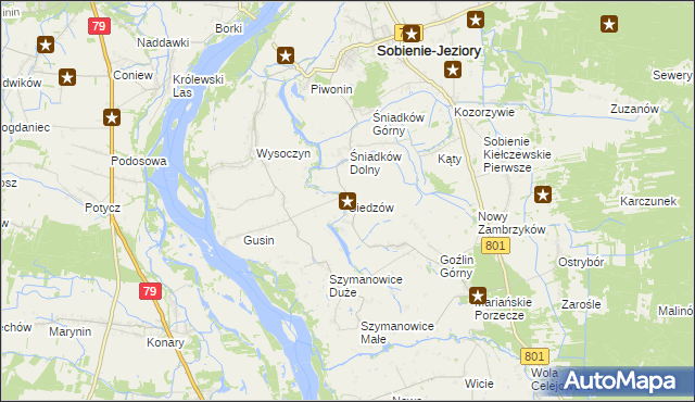 mapa Siedzów, Siedzów na mapie Targeo