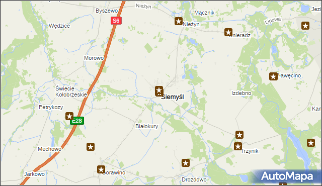 mapa Siemyśl, Siemyśl na mapie Targeo