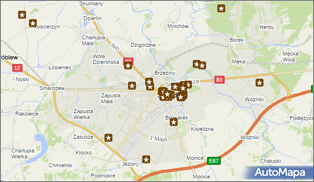 mapa Sieradz, Sieradz na mapie Targeo