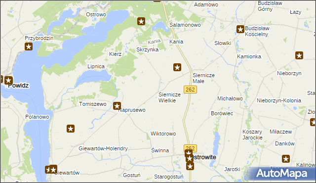 mapa Siernicze Wielkie, Siernicze Wielkie na mapie Targeo